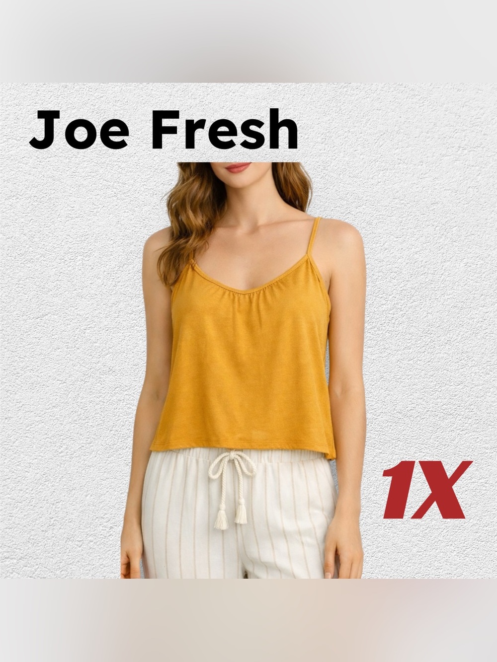 🆕NWOT JOE FRESH | 1X | Light orange Sleep Tank - Minimalist & Cozy